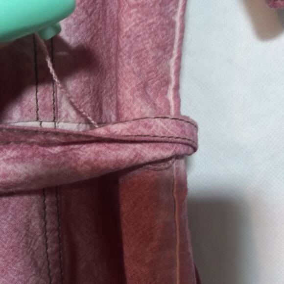 Free People Mauve Acid Wash Wide Leg Short Sleeve Jumpsuit Casual Size 2 - Picture 9 of 10